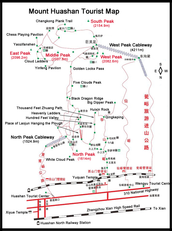 Hua Shan map