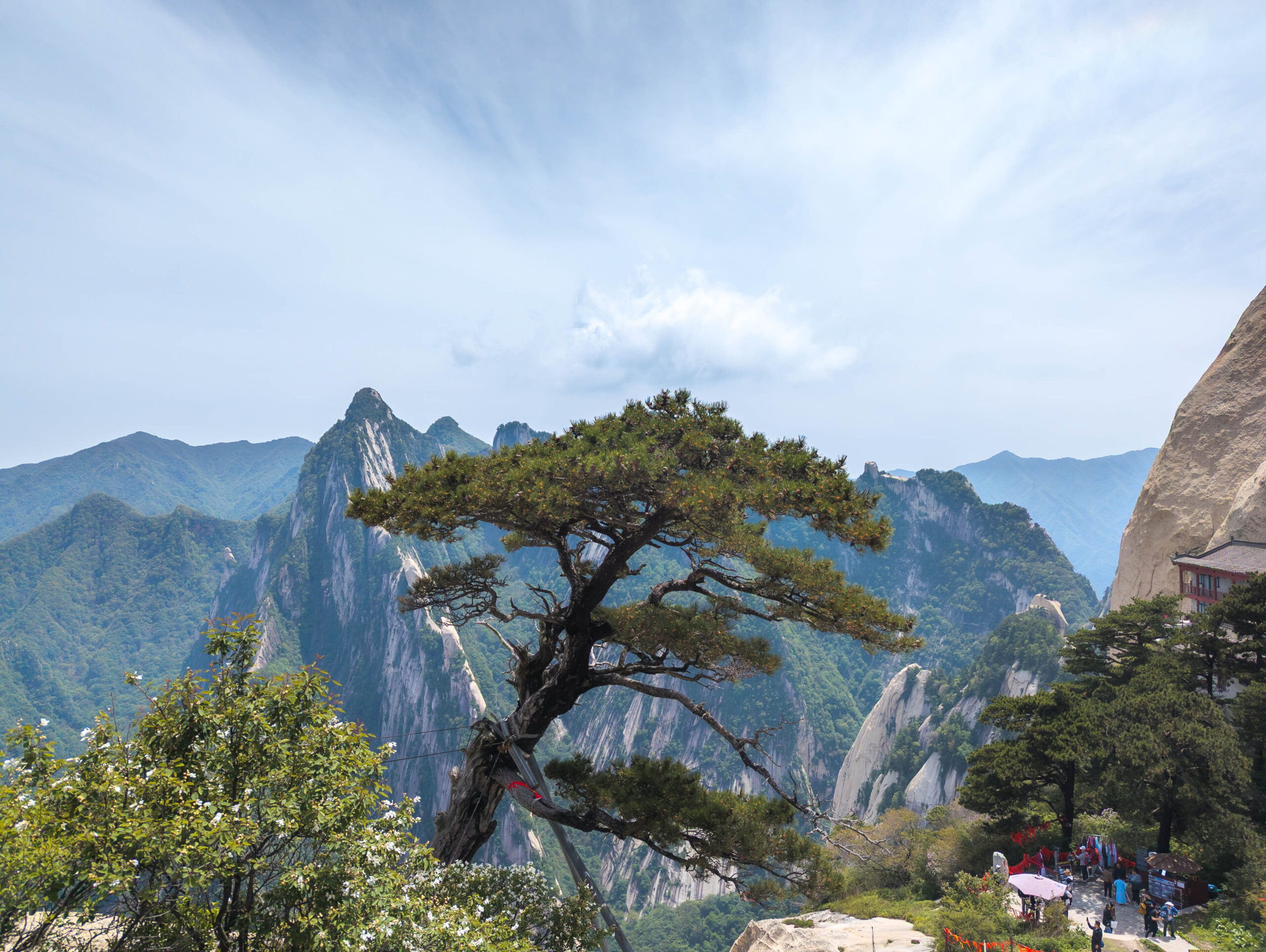 Looking across Qinling Mountains